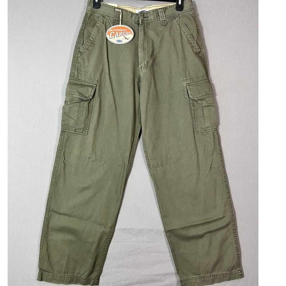 Old Navy Men's Cargo Pants 32x32 Khaki Late 2000s Y2K‑Inspired Utility Style NWT